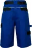 The back view of a pair of blue work shorts with black accents. Produktbild-Vorschau