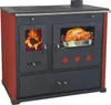 A wood-burning stove with a turkey roasting in the oven and a fire burning in the firebox. Náhled obrázku produktu