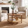 COSTWAY Ronde salontafel, diameter 80 cm, houten salontafel Productafbeelding-voorbeeld 9