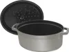 Staub Cocotte en fonte ovale 37cm gris Voir les images du produit 3