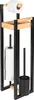 WENKO Braune Bambus Stand WC-Garnitur Braidi 26 x 75,5 x 20 Produktbild-Vorschau 1