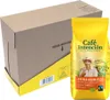 A cardboard box dispenser with a bag of coffee beans in front of it. Produktbild-Vorschau