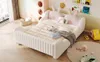 Lit rembourré 140 x 200 cm en velours Teddy, lit double Voir les images du produit 12