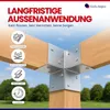 GeZu Impex Pfosten Eckverbinder 121 x 121 mm Feuerverzinkt Produktbild-Vorschau 7