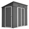 Metalen tuinschuur 242 × 120 × 192 cm, tuinhuisje met 3 Productafbeelding-voorbeeld 1