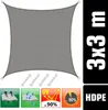UV Sonnensegel 3x3 HDPE Quadratisch Sonnenschutz Produktbild-Vorschau 2