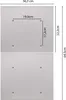 A diagram of a white mailbox system with dimensions indicated. Produktbild-Vorschau