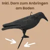 Taubenabwehr Vogelabwehr Schwarzer Rabe Attrappe Produktbild-Vorschau 4