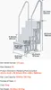 A diagram of a gray pool ladder with dimensions labeled. Anteprima dell’immagine prodotto