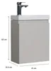 Waschbeckenschrank LISA aus MDF, 41x54x21,5 cm, wendbares Produktbild-Vorschau 3