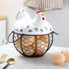 Eierkorb Huhn Form Dekoration Eisen Produktbild-Vorschau 2