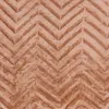 A close-up view of a textured brown blanket with a chevron pattern. Podgląd zdjęcia produktu
