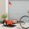 vidaXL Príves na bicykel Orange Oxford Fabric a Iron Náhľad obrázku produktu 2