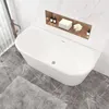 AICA Freistehende Badewanne Acryl Badwanne Oval 170x80x60cm Produktbild-Vorschau 3