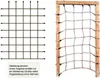 Two images of climbing nets, one a schematic and the other a real-world example. Produktbild-Vorschau