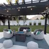 set di 4 mobili da giardino in polyrattan - 2 sedie Anteprima dell’immagine prodotto 2
