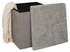 HowHomely | Puff met opbergruimte - Zitkussen - taupe - 38 Productafbeelding-voorbeeld 4