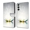 A flip case for a smartphone, open to show the interior and the exterior with a lotus flower design. Produktbild-Vorschau