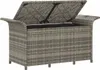 vidaXL Záhradná lavica s vankúšmi sivá 116x46x57 cm Náhľad obrázku produktu 6