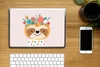 MuchoWow® Laptop Aufkleber Sticker Cover Faultier - Blumen Produktbild-Vorschau 2