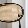 home24 Barstuhl - 2er-Set - Rattan & Webstoff / Metall Produktbild-Vorschau 4