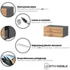 STIV Möbel | Szafka nocna wisząca Szary Mat / Dąb Wotan Podgląd zdjęcia produktu 3