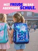 PREMIUM Mädchen Schulranzen 1. Klasse in Blau Rosa mit Produktbild-Vorschau 2