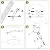 Instructional diagrams for assembling a light fixture. Voir les images du produit