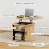 FABATO Runder Couchtisch mit Hochfahrplatte & gewelltem Produktbild-Vorschau 5