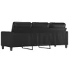 vidaXL 3-Sitzer-Sofa Schwarz 180 cm Kunstleder Produktbild-Vorschau 5