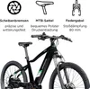 Vélo électrique Zündapp X900, VTT 27,5 pouces, noir Voir les images du produit 5