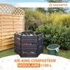 GARANTIA AIR-KING Composteur modulaire 1100 L, noir Voir les images du produit 2