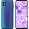 A collage showing the front and back of a smartphone with a colorful abstract wallpaper on the screen. Produktbild-Vorschau
