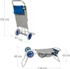 Chaise de plage active 52x37x105 Cm Bleu,Gris Bleu,Gris One Voir les images du produit 3