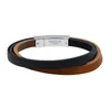 Armband Leder braun schwarz (Länge: 21cm) Produktbild-Vorschau 3