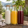 Milchflasche 1 Liter Glasflasche transparent mit 2 Flaschen Produktbild-Vorschau 4