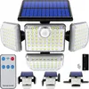 A collection of solar-powered LED lights with a remote control, presented against a white background. Náhled obrázku produktu