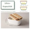 DOWAN Keramik-Butterdose 14,5 cm mit Deckel – Aufbewahrung Produktbild-Vorschau 3