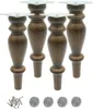 Dřevěná noha k nábytku, soustružená, 20 cm, sada, upevnění, Náhled obrázku produktu 1