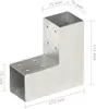 vidaXL Pfostenverbinder L-Form Verzinktes Metall 71 x 71 mm Produktbild-Vorschau 5