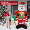 Aufblasbarer Weihnachtsmann 150cm mit Kranz LED Beleuchtung Produktbild-Vorschau 4