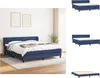 vidaXL Boxspringbett mit Matratze Blau 160x200 cm Stoff -  Produktbild-Vorschau 1