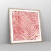 Gerahmtes Poster - Rahmen in heller Eiche - Rosa Blätter Produktbild-Vorschau 8