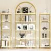 Merax Bücherregal Bogen-Design Standregal, 3-teiliges Regal Produktbild-Vorschau 3