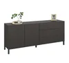 Sideboard "Sophia" 152 cm mit Metallfüßen schwarz-matt Produktbild-Vorschau 1