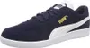 A single navy blue Puma sneaker with white accents and a white sole, shown from a side angle against a white background. Produktbild-Vorschau