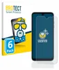 A product shot of a screen protector package and a smartphone with a screen protector applied. Produktbild-Vorschau