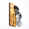 Wallity, Woman 2, Wanddeko, Schwarz, Metall, 39 x 50 x 3 cm Produktbild-Vorschau 3