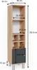 Vicco Střední skříňka Fynn, 30 x 130.6 cm malé dveře, Náhled obrázku produktu 3