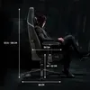 A person is sitting in a gaming chair with dimensions indicated by text and lines. Anteprima dell’immagine prodotto